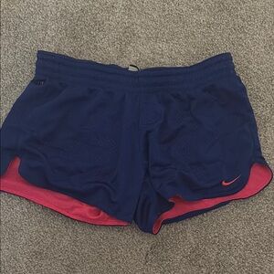 Nike Blue and Pink Athletic Shorts Lightweight Design